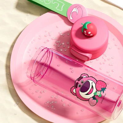 Gambar Unimass Botol Minum Plastik Lotso 530 Ml - Pink/hijau