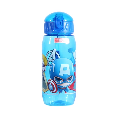 Gambar Unimass Botol Minum Plastik Dengan Sedotan Captain America 450 Ml - Biru