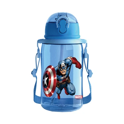 Gambar Unimass Botol Minum Plastik Captain America 650 Ml - Biru