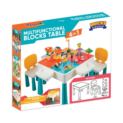 Gambar Bricks Kingdom Set Meja Kursi Anak + Free Keepplay Set Pokemon Kuppy Pikachu