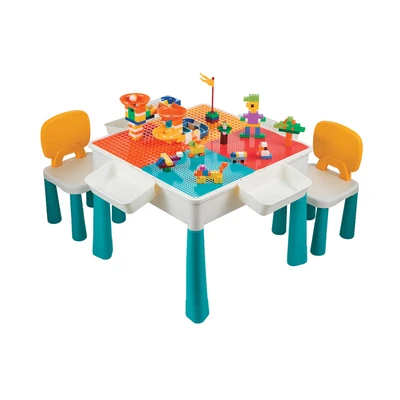 Gambar Bricks Kingdom Set Meja Kursi Anak + Free Keepplay Set Pokemon Kuppy Snorlax