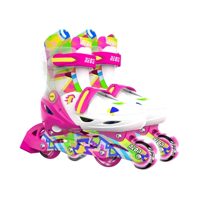 Gambar Neon Ukuran 34-37 Sepatu Roda Combo - Pink/kuning