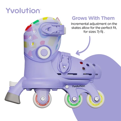 Gambar Yvolution Ukuran 24-30 Twista Sepatu Roda - Ungu
