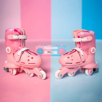 Gambar Yvolution Ukuran 30-33 Twista Sepatu Roda  - Pink