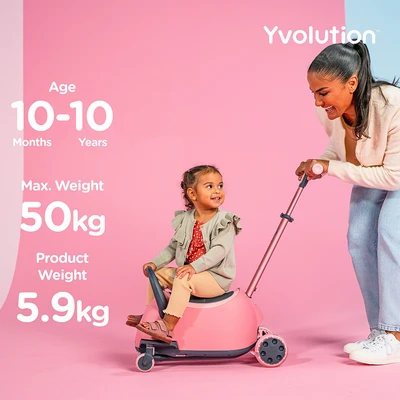 Gambar Yvolution Y Glider Luna Skuter Ride-on - Pink