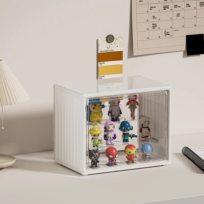 Gambar Kiddy Fun 27.2x18x22.2 Cm Kotak Pajangan Action Figure 3 Tingkat Transparan