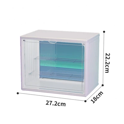 Gambar Kiddy Fun 27.2x18x22.2 Cm Kotak Pajangan Action Figure 3 Tingkat Transparan