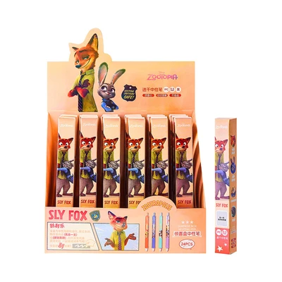 Gambar Unimass Pulpen Gel Hitam 0.5 Mm Zootopia Random