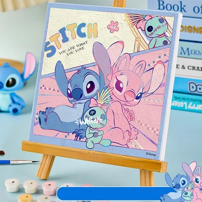 Gambar Unimass Set Diy Digital Oil Painting Stitch - Biru/pink