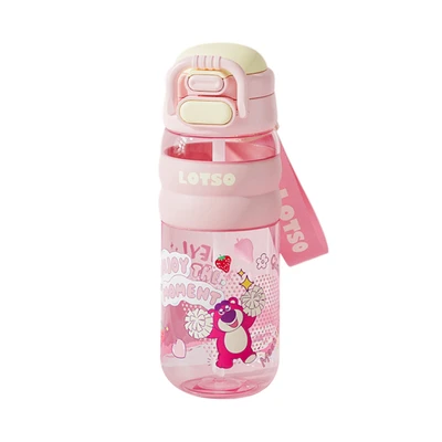 Gambar Unimass Botol Minum Anak Plastik 2 Ways Lotso 600 Ml - Pink