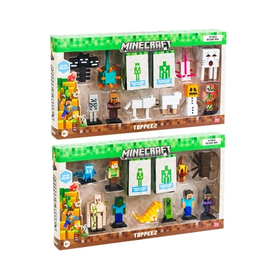 Gambar Toppeez Set 12 Pcs Minecraft Minifigure 3d Deluxe Box Random
