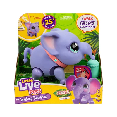 Gambar Little Live Pets My Walking Elephant Jungle Series Toots - Ungu