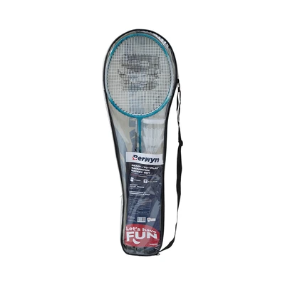 Gambar Berwyn Set 2 Pcs Raket Badminton Alloy & Shuttlecock - Biru Teal