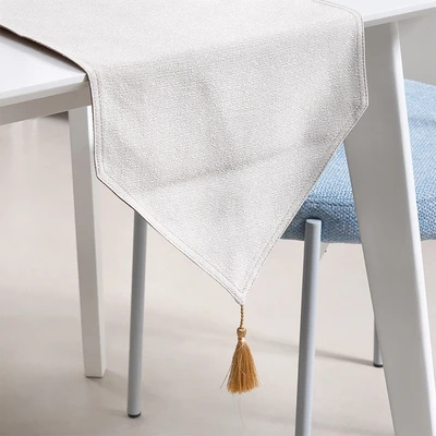 Gambar Informa Manhill Table Runner Polyester Jacquard 33x180 cm - Krem Beige