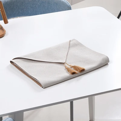 Gambar Informa Manhill Table Runner Polyester Jacquard 33x180 cm - Krem Beige