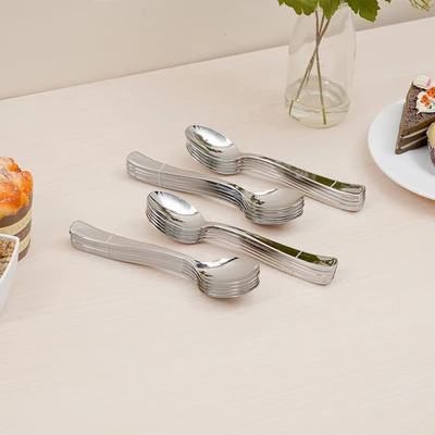 Gambar Culinart Sendok Teh Sekali Pakai Set 20 pcs - Silver