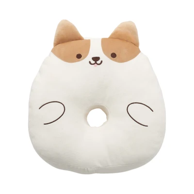 Gambar Forhom 30x32x15 cm Bantal Tidur Corgi O - Putih/Cokelat