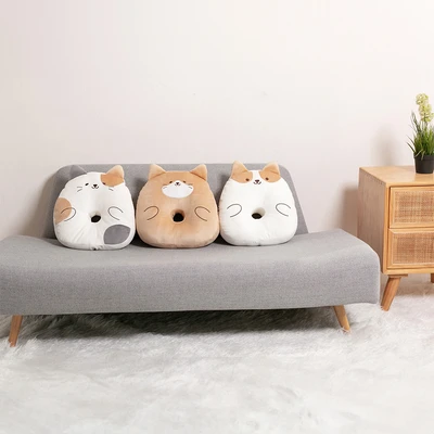 Gambar Forhom Bantal Tidur Dacron Calico Cat O 30x32x15 cm - Putih Ivory