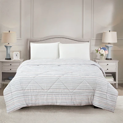Gambar Selma 160x210 cm Bed Cover Microfiber Sanchez - Abu-Abu/Putih
