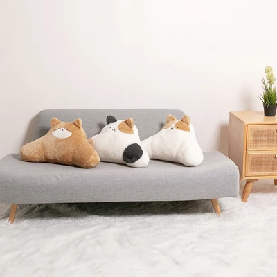 Gambar Forhom Bantal Pinggang Dacron Calico Cat 46x20x28 cm - Putih Ivory/Coklat/Hitam