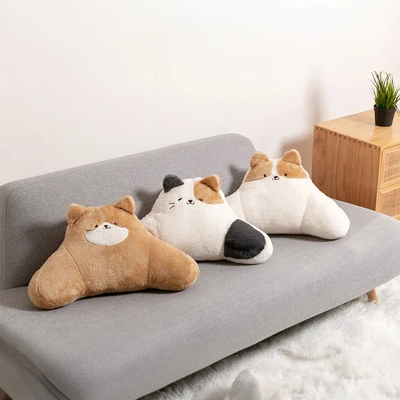 Gambar Forhom Bantal Pinggang Dacron Calico Cat 46x20x28 cm - Putih Ivory/Coklat/Hitam