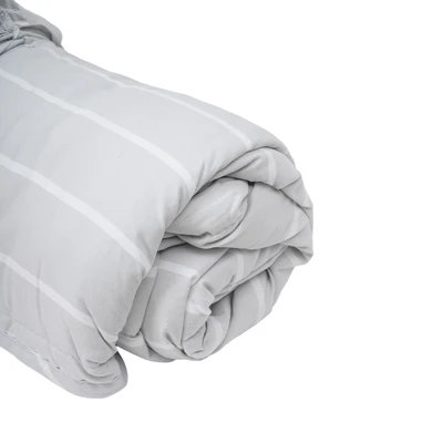 Gambar Sleeplite 150x200 cm Selimut Microfiber Cloudy Stripe - Abu-Abu