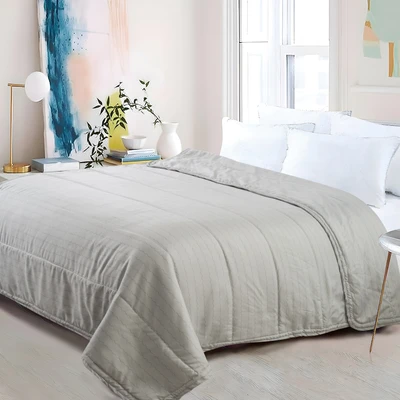 Gambar Sleeplite 150x200 cm Selimut Microfiber Cloudy Wave - Abu-Abu