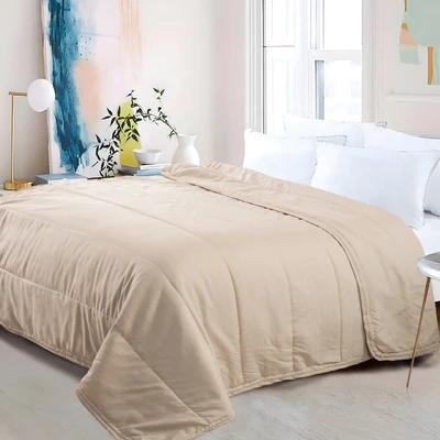 Gambar Sleeplite 150x200 cm Selimut Microfiber Cloudy Wave - Cokelat