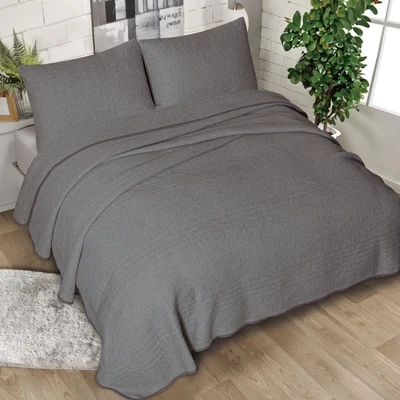 Gambar Sleeplite 150x200cm Selimut Microfibre Air Jacquard - Abu-Abu Tua
