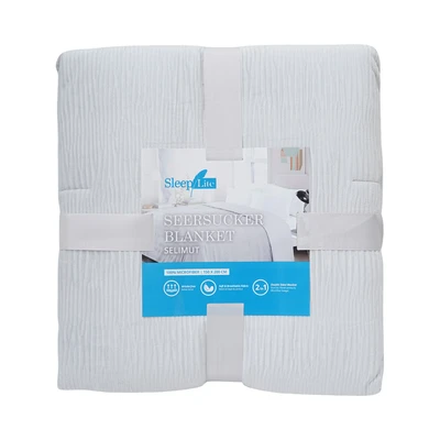 Gambar Sleeplite 150x200 cm Selimut Seersucker - Abu-Abu