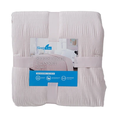 Gambar Sleeplite 150x200 cm Selimut Seersucker - Pink Dusty