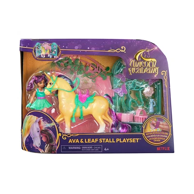 Gambar Unicorn Academy Set Boneka Ava & Leaf Stall Playset Color Change - Mix