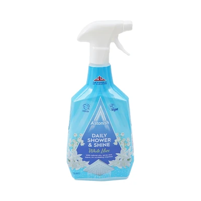 Gambar Astonish White Lilies Spray Pembersih Kerak Shower & Kamar Mandi 750 ml - Biru