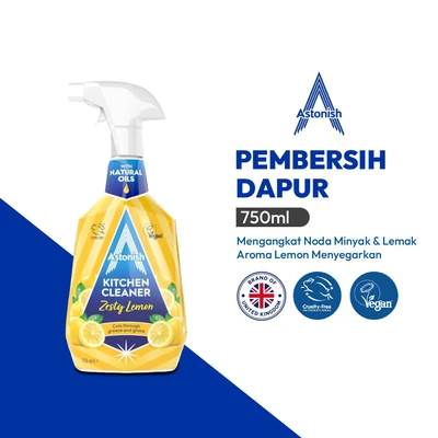 Gambar Astonish Zesty Citrus Spray Pembersih Noda Minyak & Kotoran Dapur 750 ml - Kuning