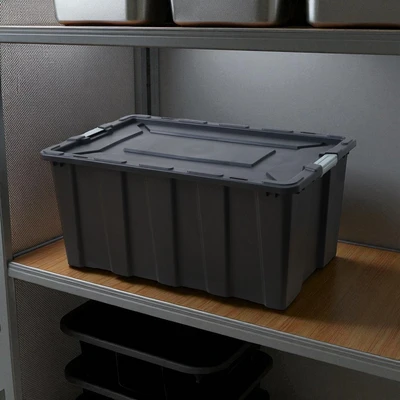 Gambar Maxbuilt Kotak Perkakas Dengan Tutup Dan Pengunci Heavy Duty 150 Liter - Hitam