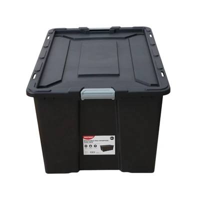 Gambar Maxbuilt Kotak Perkakas Dengan Tutup Dan Pengunci Heavy Duty 150 Liter - Hitam