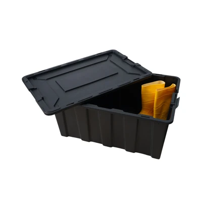 Gambar Maxbuilt Kotak Perkakas Dengan Tutup Dan Pengunci Heavy Duty 150 Liter - Hitam