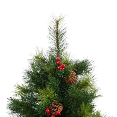 Gambar Noelle 200 cm Pohon Natal Christmas Slim Cone Berry - Hijau