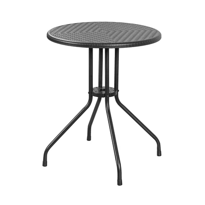 Gambar Soleil Nara Meja Teras Rotan Round 60 cm - Hitam