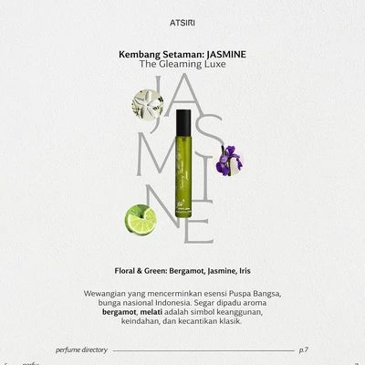 Gambar Atsiri Bergamot & Blackcurrant Kembang Setaman Jasmine Eau De Parfum 10 ml - Hijau