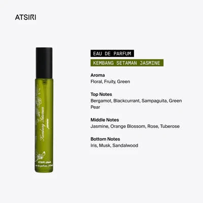 Gambar Atsiri Bergamot & Blackcurrant Kembang Setaman Jasmine Eau De Parfum 10 ml - Hijau