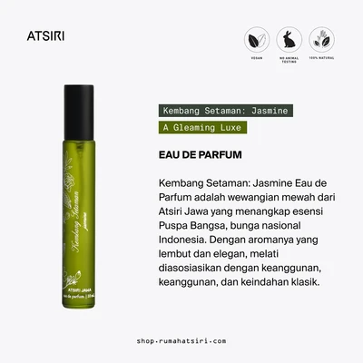 Gambar Atsiri Bergamot & Blackcurrant Kembang Setaman Jasmine Eau De Parfum 10 ml - Hijau