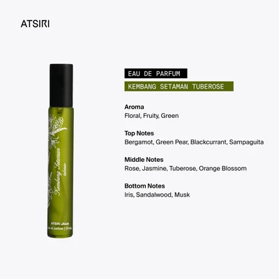 Gambar Atsiri Bergamot & Green Pear Kembang Setaman Tuberose Eau De Parfum 10 ml - Hijau