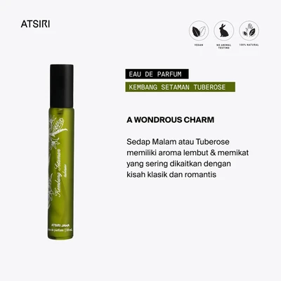 Gambar Atsiri Bergamot & Green Pear Kembang Setaman Tuberose Eau De Parfum 10 ml - Hijau