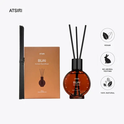 Gambar Atsiri Rich & Warm Buai Reed Diffuser 100 ml- Cokelat