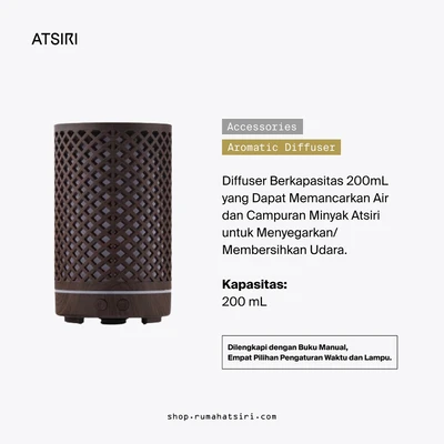 Gambar Atsiri Diffuser Aromaterapi 200 ml - Hitam