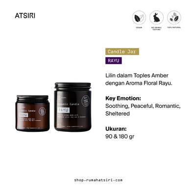 Gambar Atsiri Rayu Lilin Aromaterapi Dalam Toples 90 gr - Cokelat