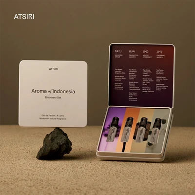 Gambar Atsiri Aroma Of Indonesia Discovery Eau De Parfum Set 4 pcs - Putih