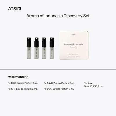 Gambar Atsiri Aroma Of Indonesia Discovery Eau De Parfum Set 4 pcs - Putih