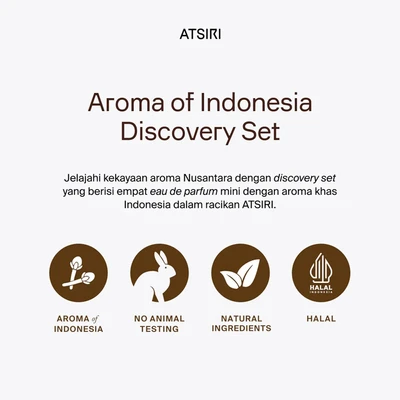 Gambar Atsiri Aroma Of Indonesia Discovery Eau De Parfum Set 4 pcs - Putih